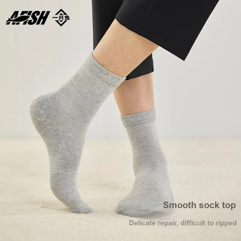 AFISH Mid-Calf Socks Men's Shopping Bag 4 Pack-9