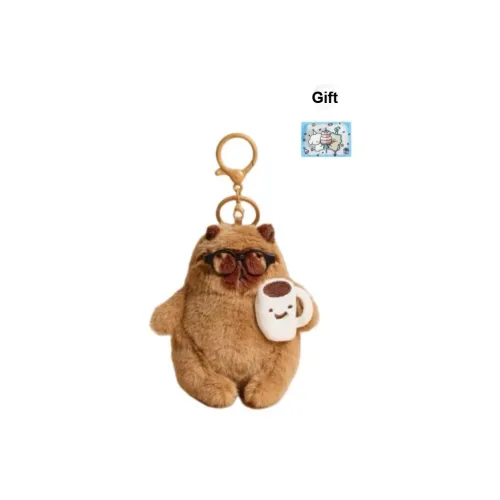 BANLI Cute and Adorable Рабочая Кофейная Капибара с Flying Snot Куклой Плюшевая Подвеска 13 см Рекомендуемый рост