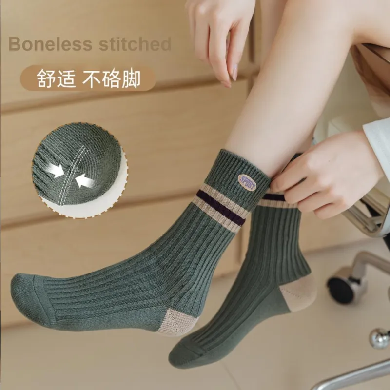 XXLLG Mid Calf Socks Women's 3 Pack-3
