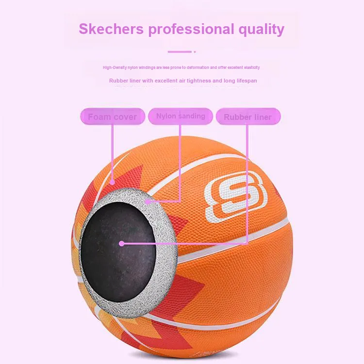 Skechers Rubber Basketball Orange Size 5 Ball Training Kids'-3