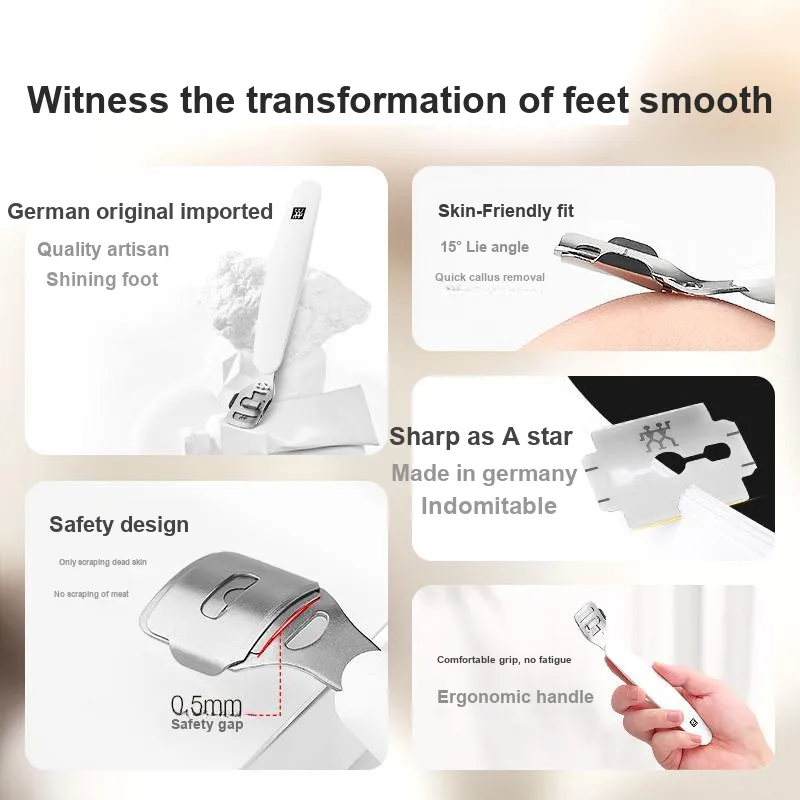 ZWILLING Exfoliating Dead Skin Foot Heel Callus Removal Foot Scraper Scissors-3