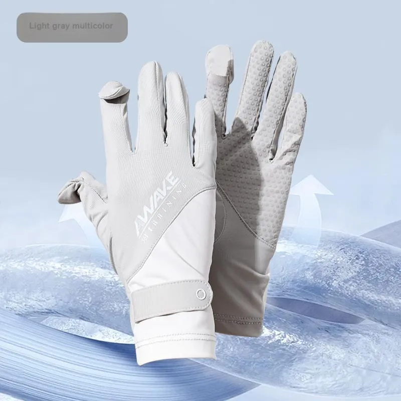 361° Polyamide+Elastane Sports Gloves Unisex Blue Gray/Gray Purple/Light Gray-10