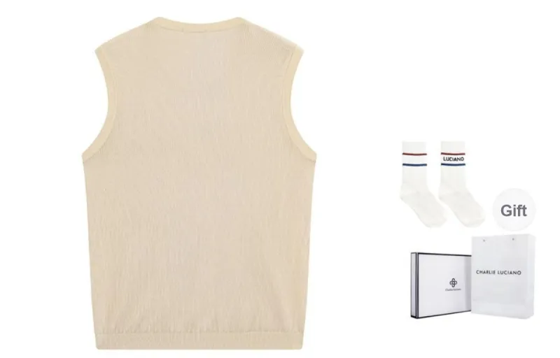 Charlie Luciano Tank Top Women's Khaki Box+Socks-1