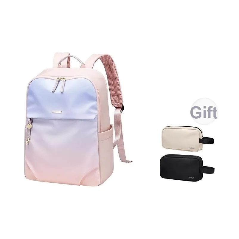 GOLF Fabric Backpack Women's Blue Pink