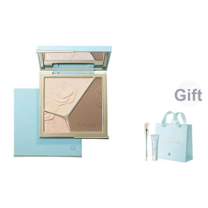 TIMAGE Трехцветный Хайлайтер Контуринг ALL IN ONE Палетка 3,0 Легко Смесь Естественный