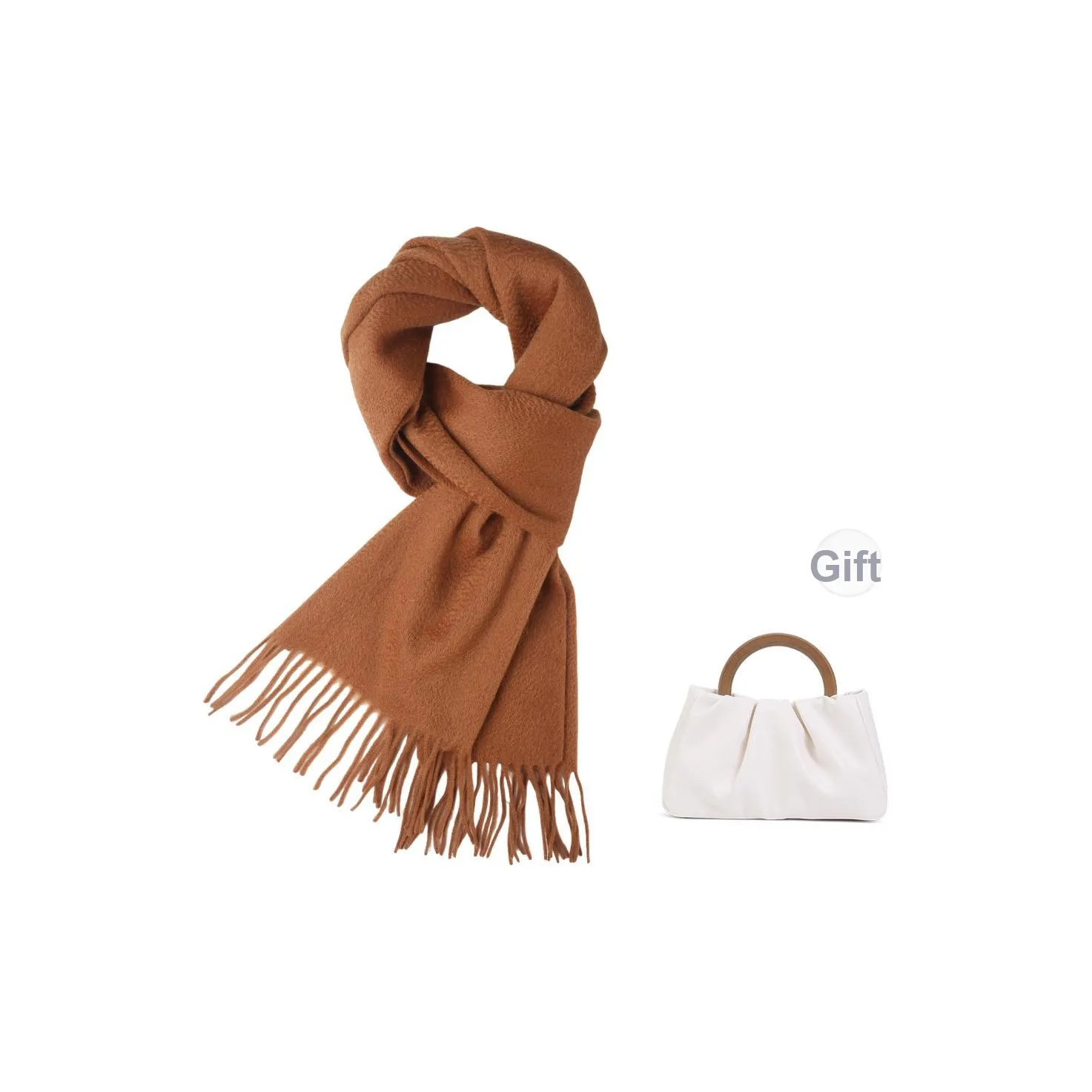 SHASHA 100% кашемир Вязаные шарфы Унисекс Коричневый