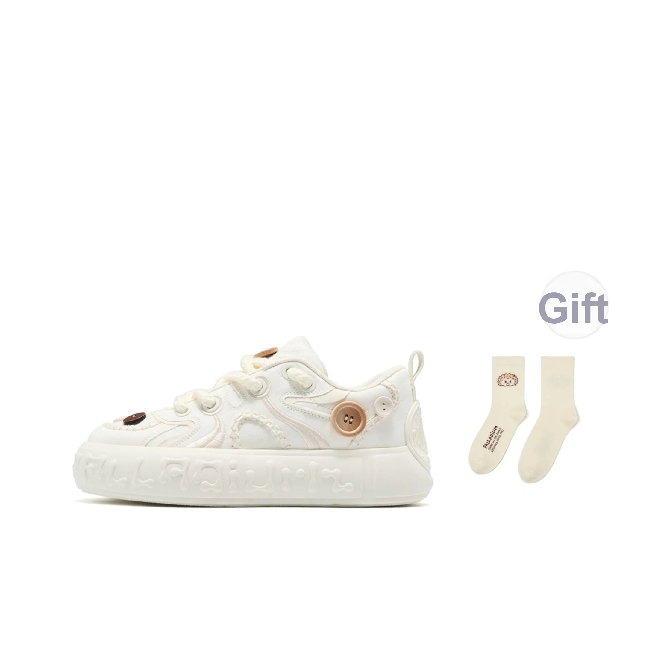 Палладий Paladin Пряжка Обувь Кэжуал Модный тренд Круглый носок Кружево Вверх Кроссовки для скейтбординга Мужской Женский