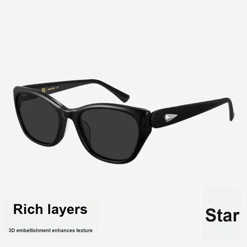 MUJOSH Astral Series Plate And Metal Cat Eye Driving Anti Strong Light Eye Protection Sunglasses Unisex-1