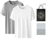 Crew Neck 2 Pack (White+Heather Gray)