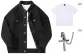 Black Gray (Comes with White T-Shirt+Gift Box Set Necklace)