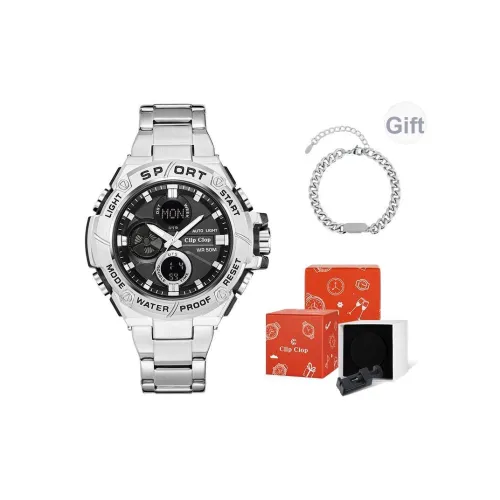 Clip Clop Электронные + кварцевые часы Мужские 53mm*53mm*10mm Черный