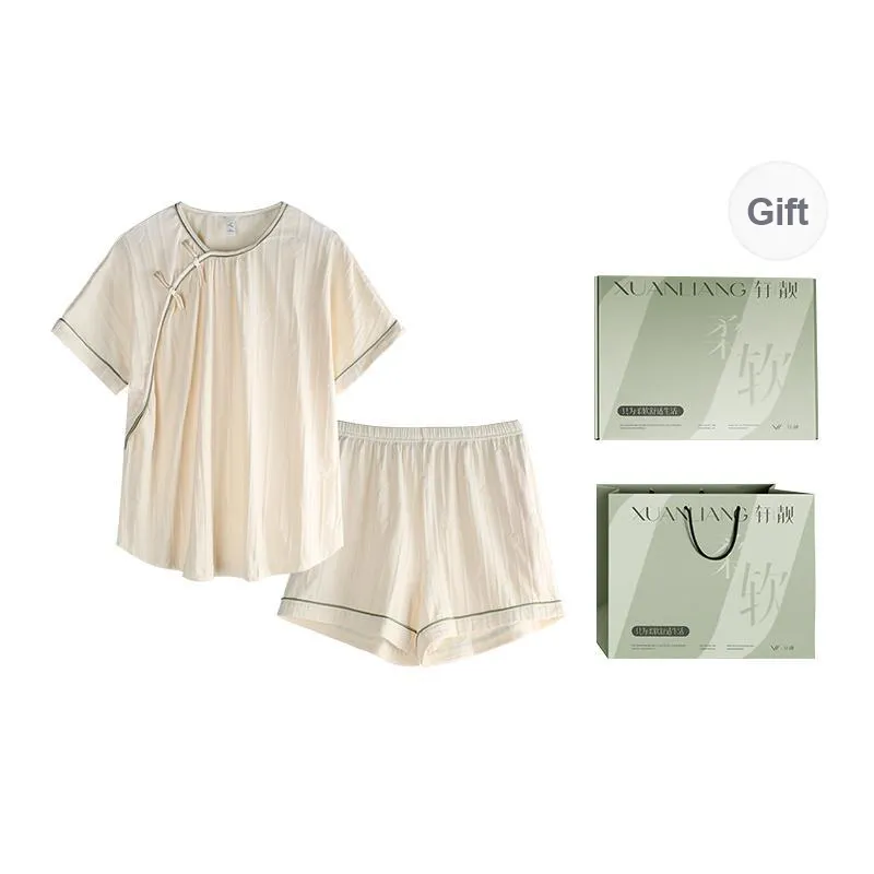 Xuan Liang Pajama Set Women's Gift Box Set Maroon-2