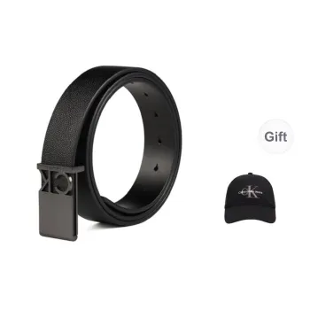 CALVIN KLEIN Cow Leather Belts Unisex Width 3.3cm