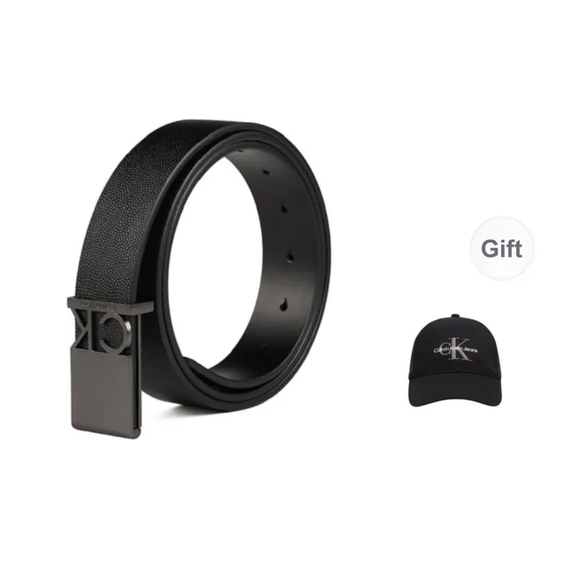 CALVIN KLEIN Cow Leather Belts Unisex Width 3.3cm-0