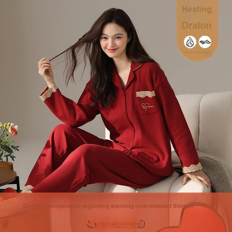 GOSO Pajama Set Women's Brick Red-6