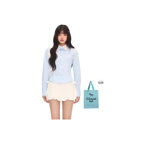 WEEKEND HUB Blue Women's Shirts WEEKEND HUB Синий Женские Рубашки