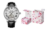 Heart-Fluttering Box-9162 Silver Case White Dial