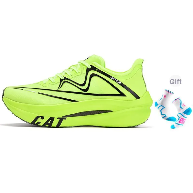 Sonic Cat Cushioning, Slip Resistant, And Abrasion Resistant Low Top Marathon Running Shoes Unisex Neon Green-6