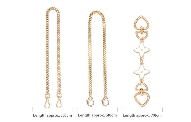 GUYI Metal Bag Accessory Bag Strap Unisex Gold Tone-14
