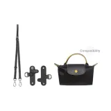 Gunmetal Gray Yellow Edge Crossbody Shoulder Strap+No Hole Buckle