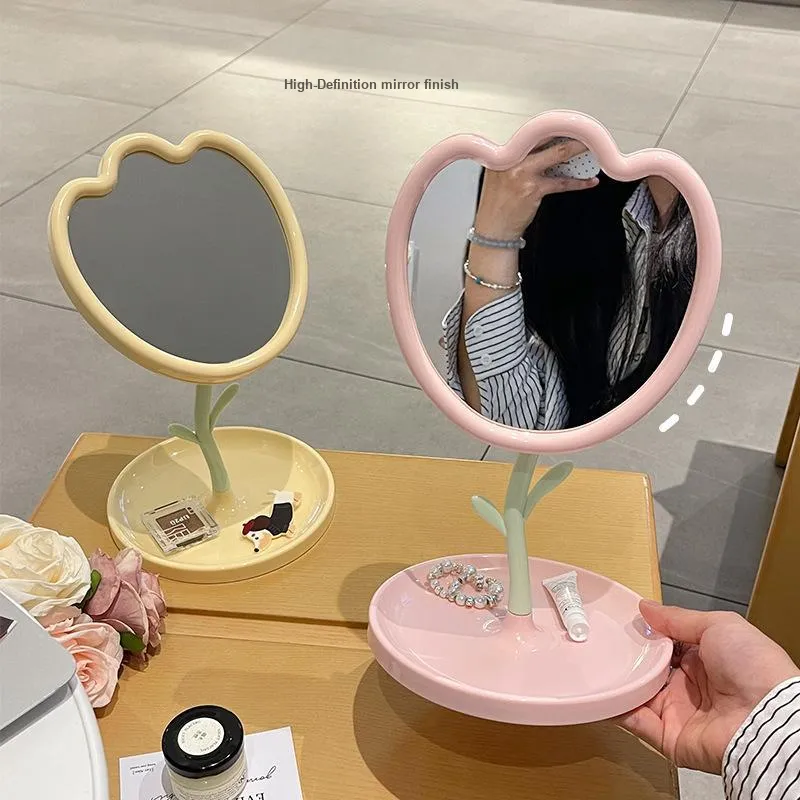 Future Maple Tulip Floral Rotatable Make Up Mirrors-4