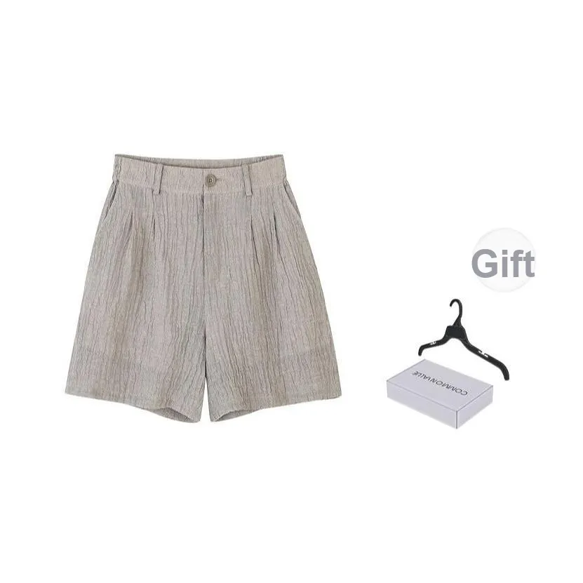 COMMON VALUE 'Riverbank La Jetee' Casual Shorts Unisex Dewy Linen