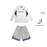 BKC Champion Long-Sleeved White+Gray Shorts+Socks (Random Socks)