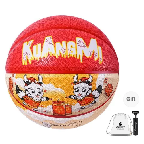 Kuangmi PU Basketball Red Size 7 Training Unisex