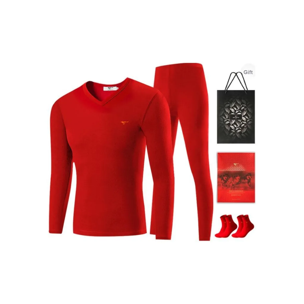 SEPTWOLVES Thermal Set Men's Gift Box Set+Shopping Bag