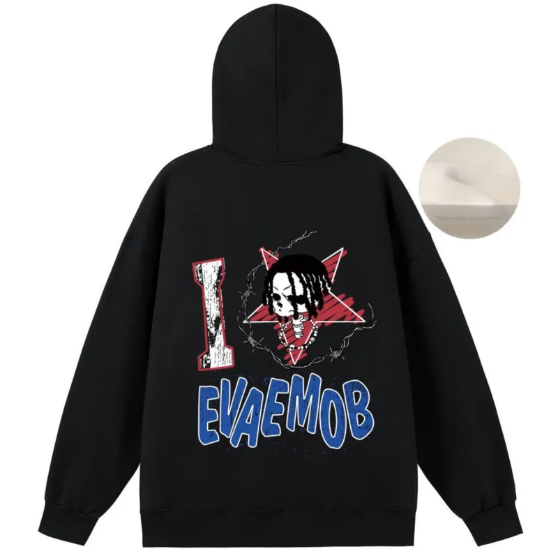 *EVAE+MOB Dreadlocks Model Skull Collection Sweatshirt Unisex-2