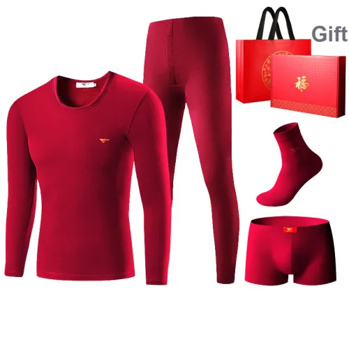 SEPTWOLVES Thermal Set Men's Burgundy