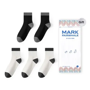 FAIRWHALE Mid-Calf Socks Unisex 5 Pack