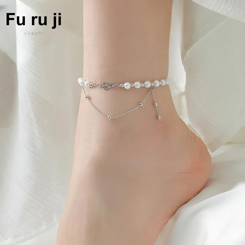 Fu Ru Ji S925 Silver Anklets Women's-1