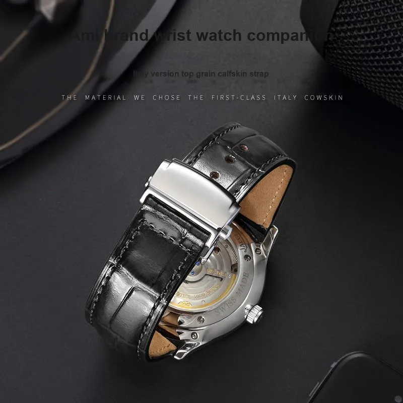 MILANQIAN M&Q Watch Band Aimee Compatibility 210mm Cowhide Leather Material Men's Watches-8