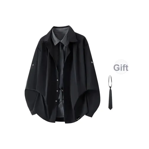 SONGXIER Черный Унисекс Рубашки