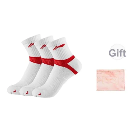 Подкладка для носков подарочная коробка унисекс 3 упаковки белый красный