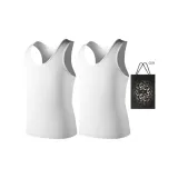 Loose Fit 2 Pack (White+White) 2 Pcs, Easy to Wash!