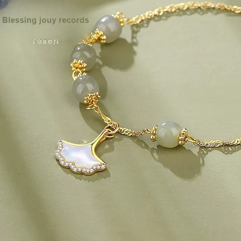 Fu Ru Ji Bracelets Pale Greenish White Jade Women's-3