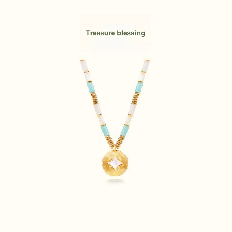 BAODEYI White Shell Necklaces Unisex-5