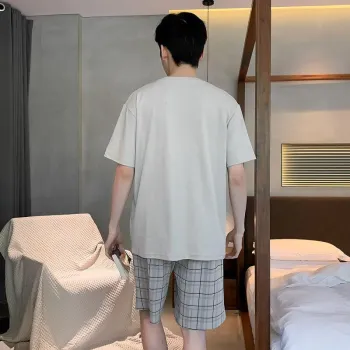 Floating Light Islands Pajama Set Men's Light Gray