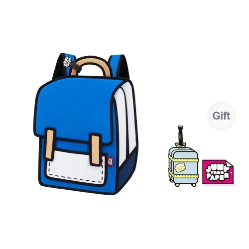 JumpFromPaper Polyester Comic Universe Backpack Large Size Unisex True Blue