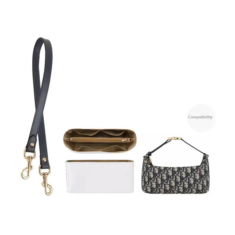 Cow Leather Bag Strap Accessory Bag Women's Dark Blue-9