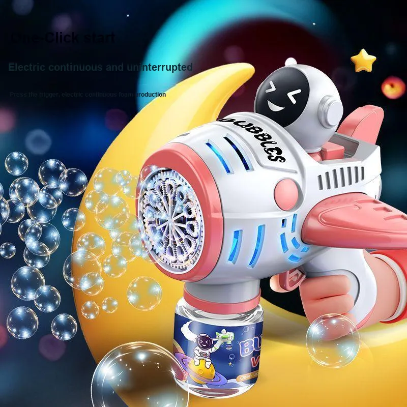 Lezhi By Me Space Handheld Astronaut Fully Automatic Leak Proof Toy Bubble Machines-3