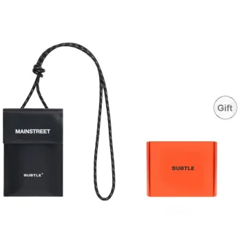 Subtle PVC Cell Phone Pouch Medium Size Unisex Green/Gray/Yellow/Orange/Black