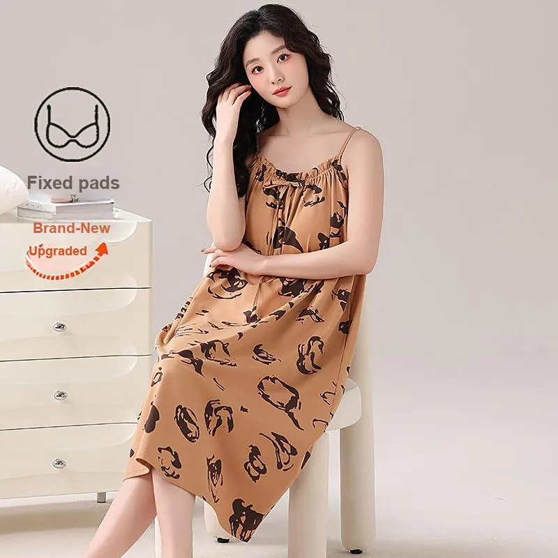 Lan Miao Nightgown Women's Chocolate-2