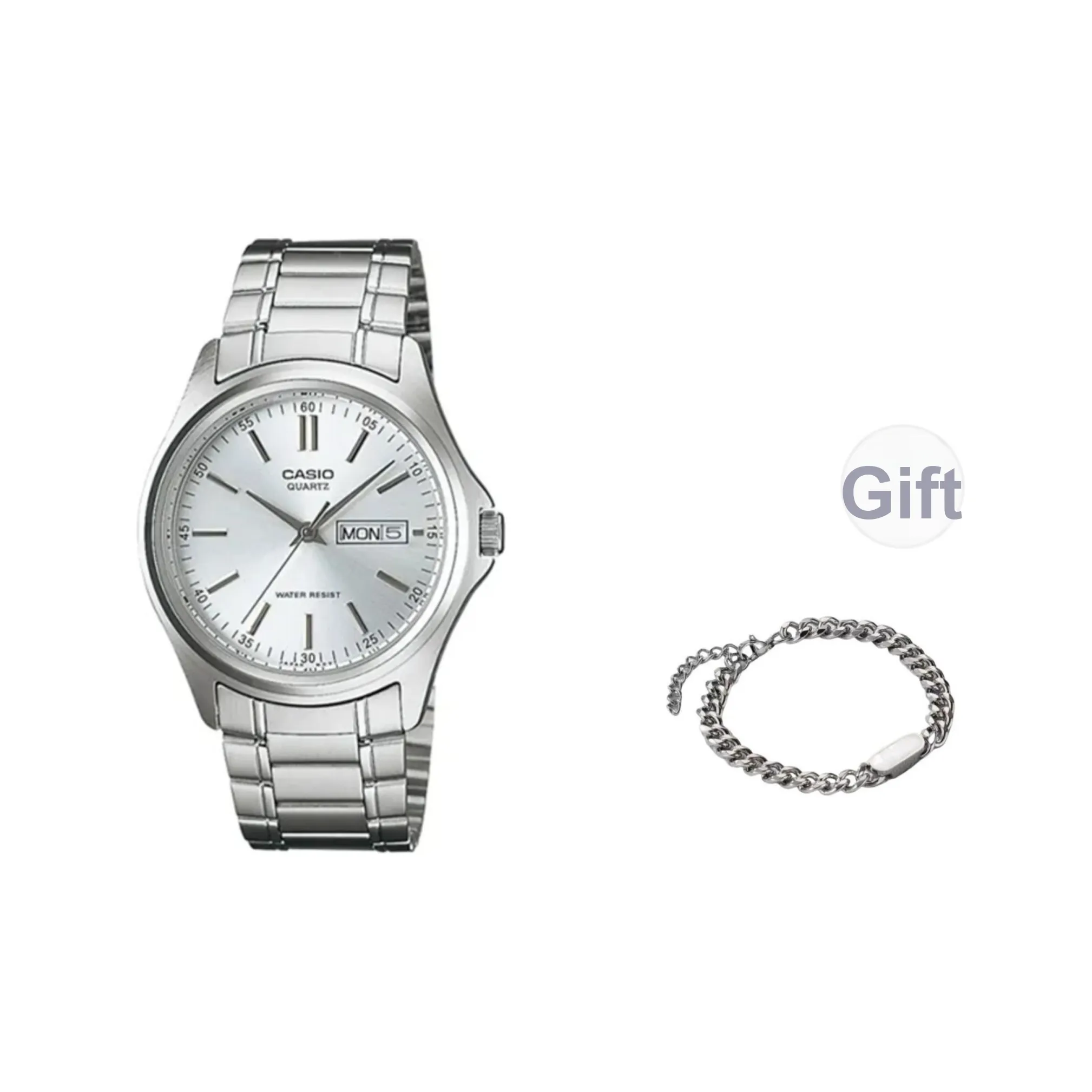 CASIO VINTAGE Series Кварцевый механизм нержавеющая сталь ремешок мужские часы белый циферблат