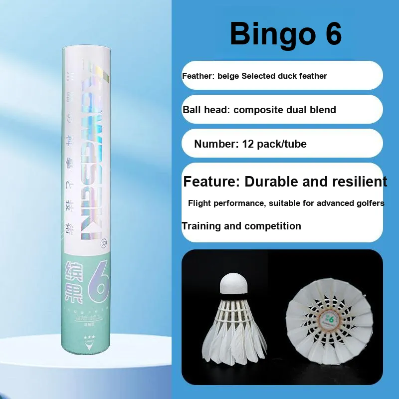 Kawasaki Goose Feather Shuttlecock 12 Pack Goose Feather Biaofu Badminton-3