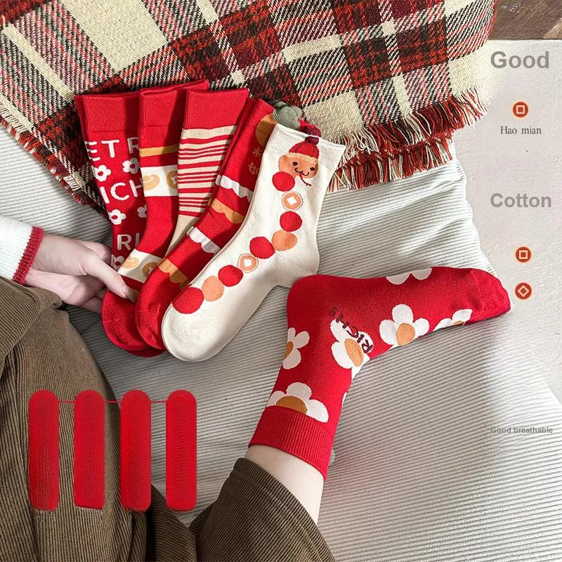 Lan Miao Mid Calf Socks Women's Combo Set-16