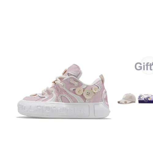 Палладий Устойчивый к истиранию Дышащий Низкий Топ Скейтборд Кроссовки Унисекс Вишнево-розовый Белый