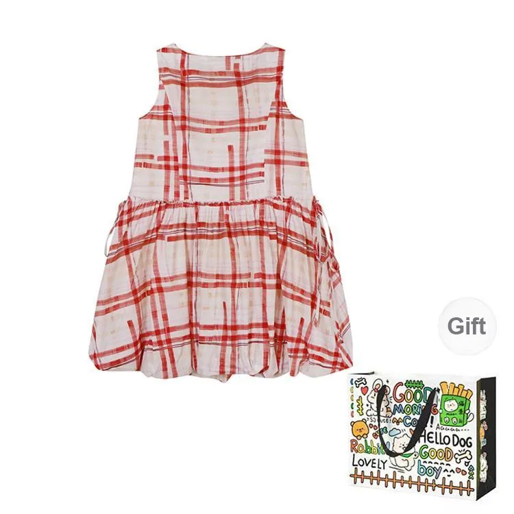 BVODE Sleeveless Dresses Women's Plaid Tulip Skirt Shopping Bag-1